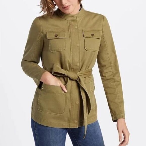 Draper James Field Green Field Jacket Size XS - Picture 1 of 12